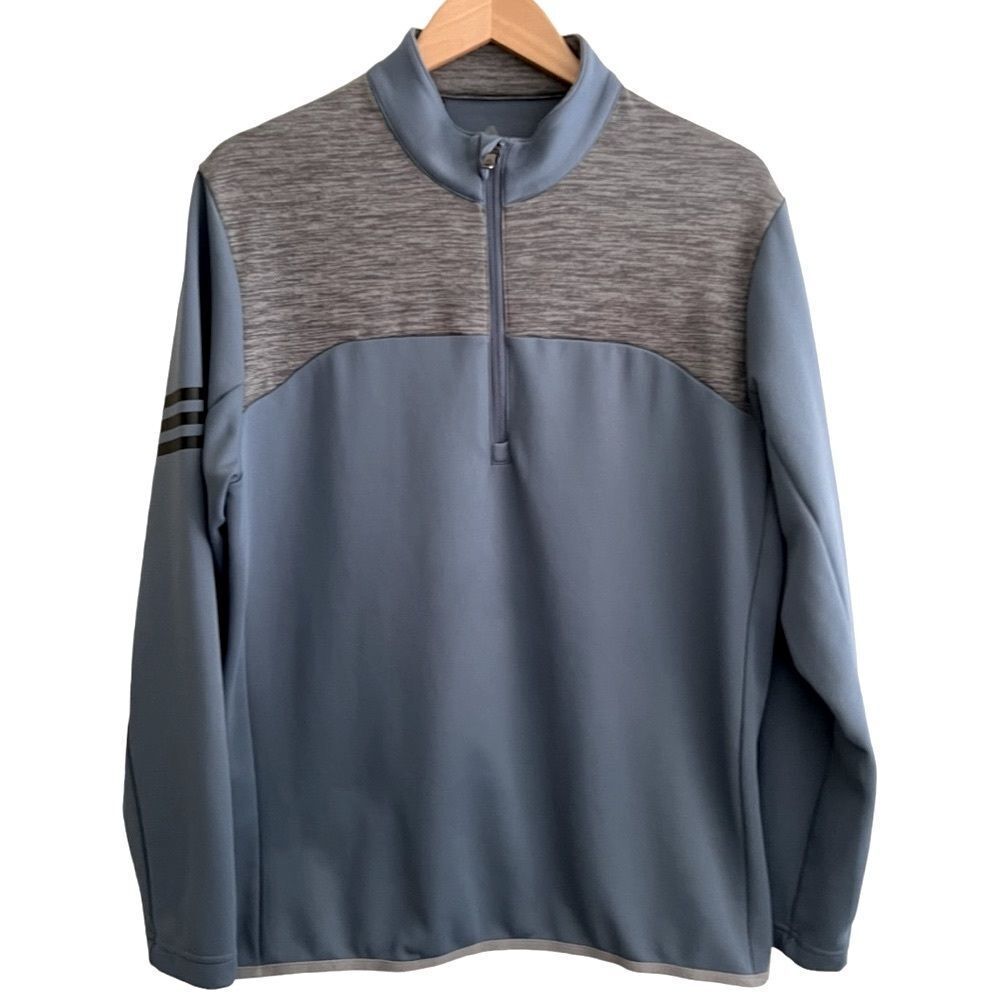 😊 3/$30 
Adidas Golf half-zip Pullover 3-Stripe Sleeve Size Medium Men’s GUC